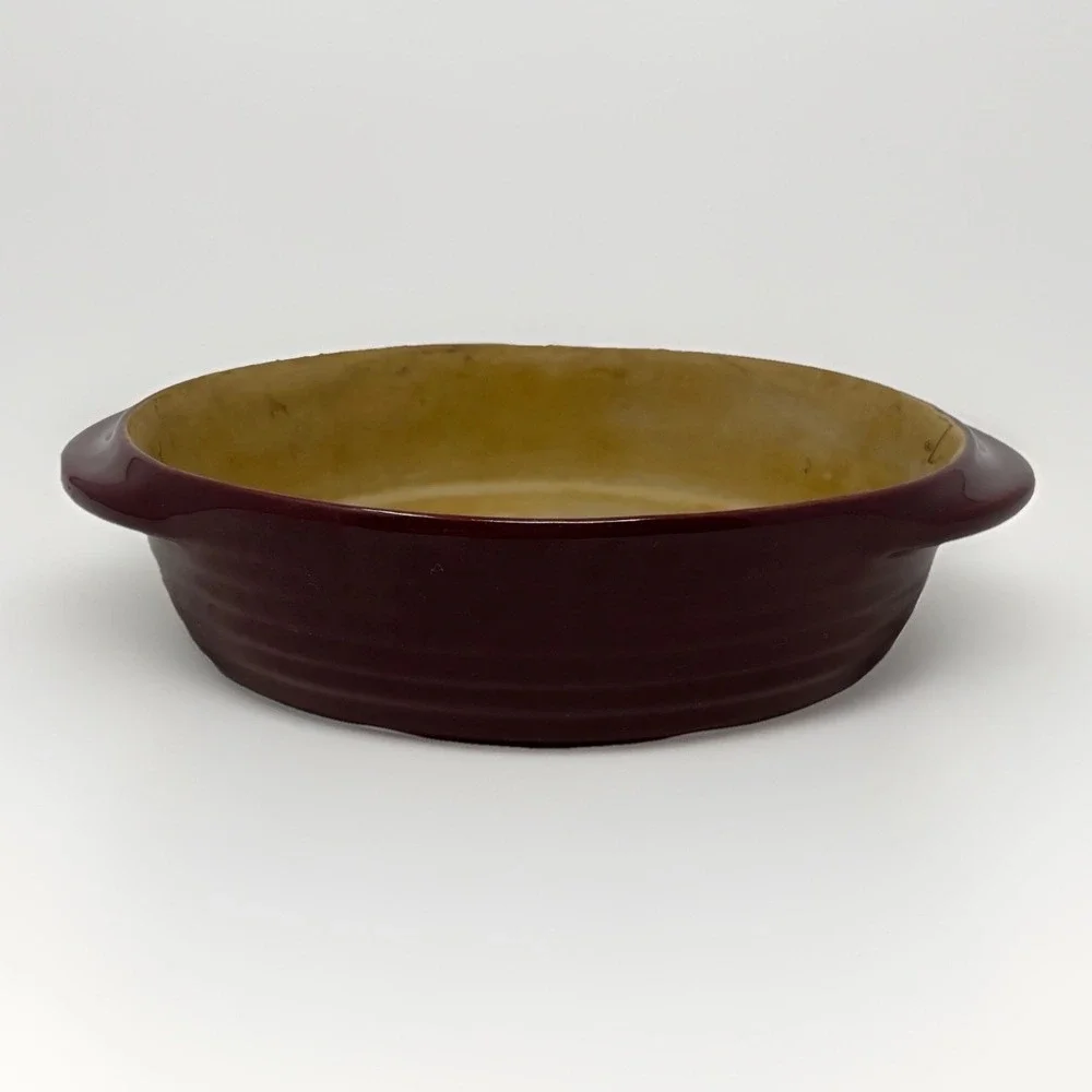Pampered‎ Chef Traditions Collection Stoneware Cranberry Pie Plate Made in USA